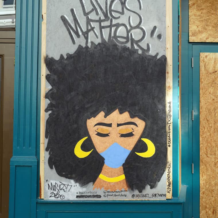 Gallery Place Murals 17: Black Lives Matter 1, by Moses Rivera