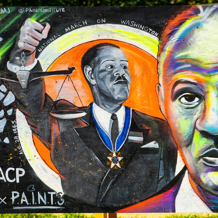 Big Six Murals 6: Roy Wilkins, by Jamaal Lamaaj