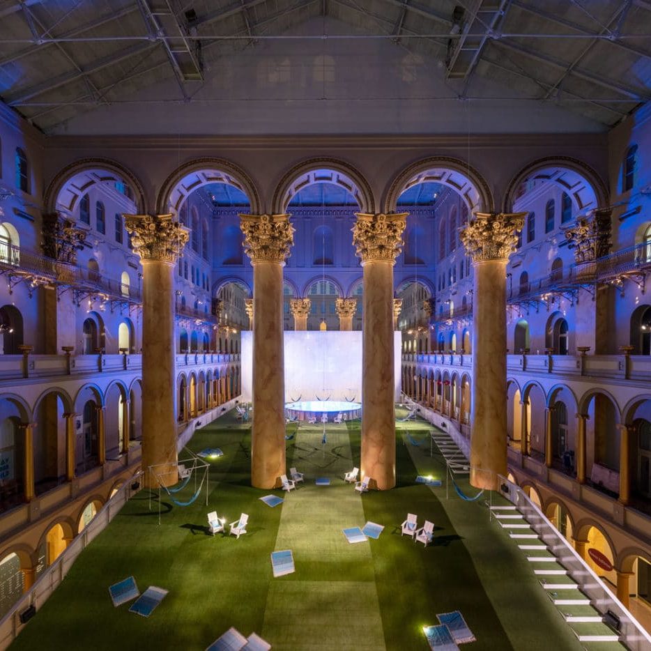 Lawn At The National Building Museum. Photos by Timothy Schenck.